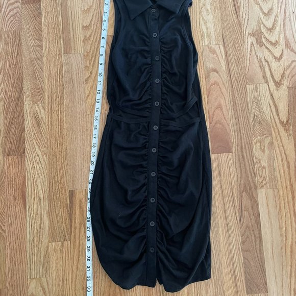 SHEIN Ruched Cutout Mini Dress Sleeveless Collar Button Down Bodycon Size Small - Picture 14 of 14